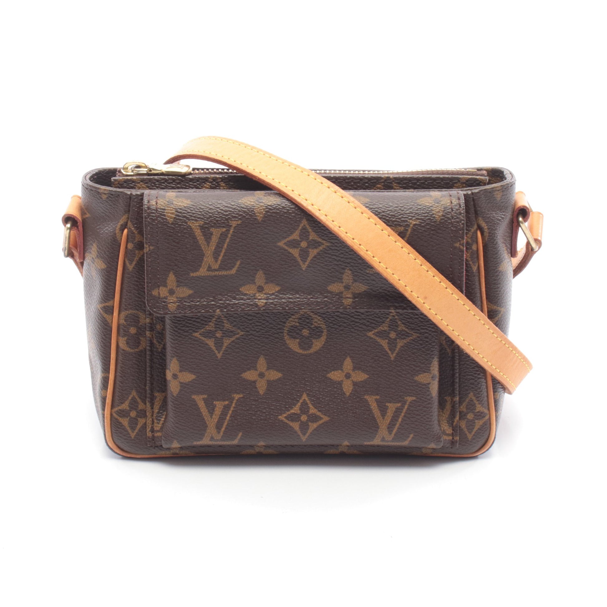 ヴィバシテPM モノグラム ショルダーバッグ PVC レザー ブラウン ルイヴィトン バッグ LOUIS VUITTON