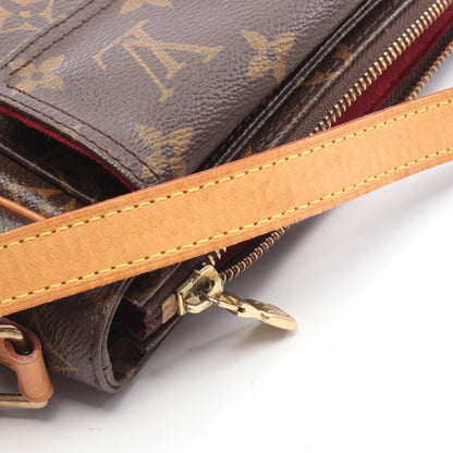 ヴィバシテPM モノグラム ショルダーバッグ PVC レザー ブラウン ルイヴィトン バッグ LOUIS VUITTON