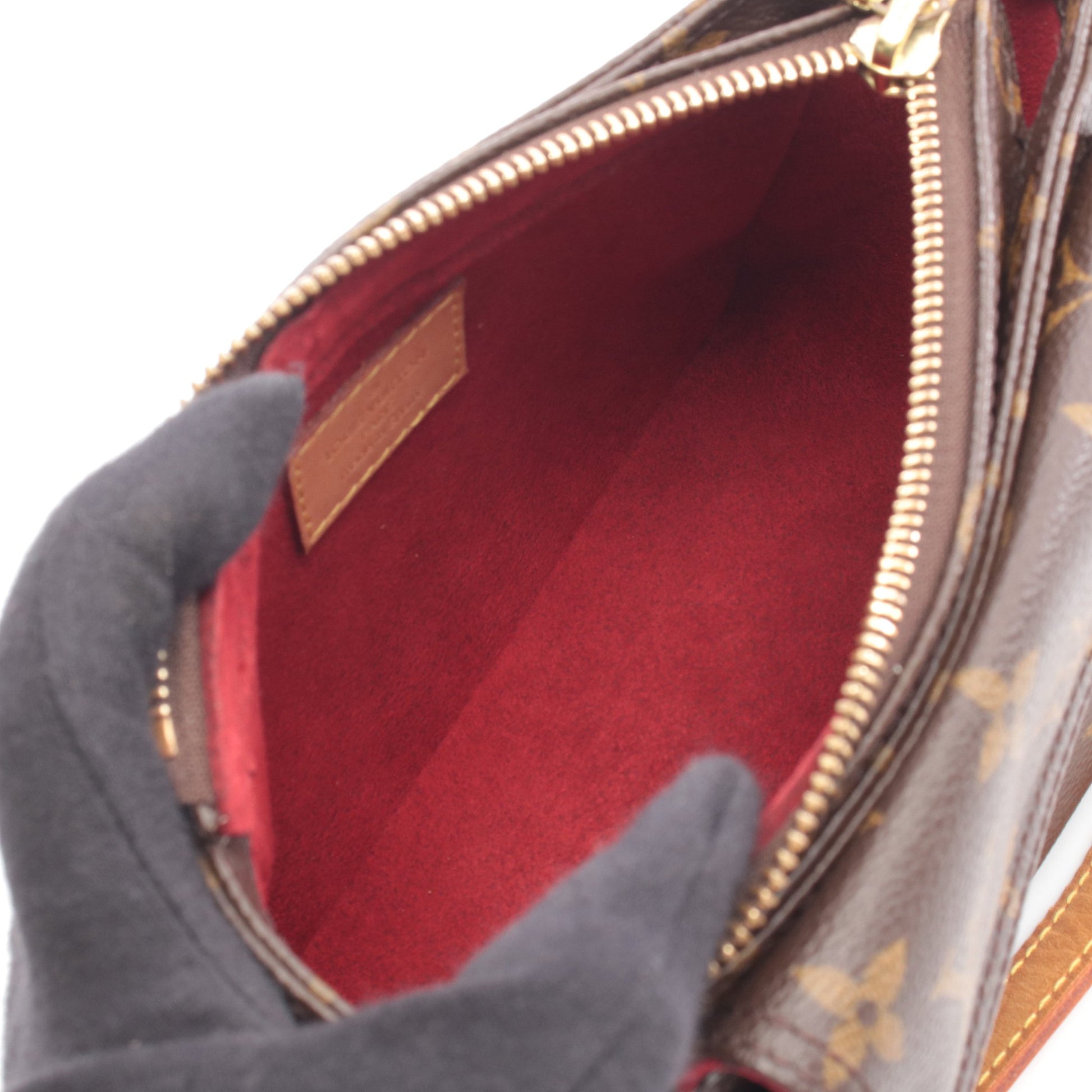 ヴィバシテPM モノグラム ショルダーバッグ PVC レザー ブラウン ルイヴィトン バッグ LOUIS VUITTON