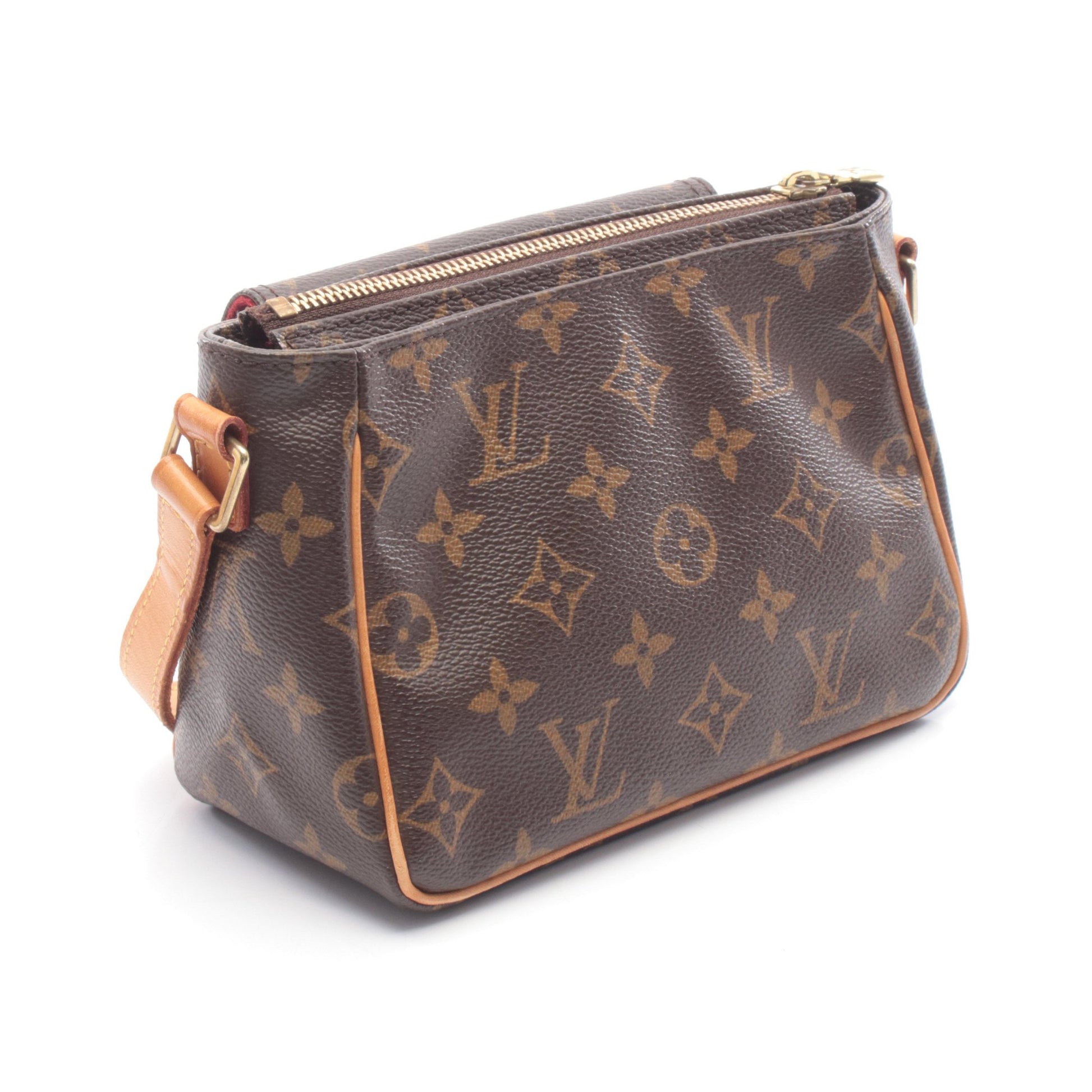 ヴィバシテPM モノグラム ショルダーバッグ PVC レザー ブラウン ルイヴィトン バッグ LOUIS VUITTON