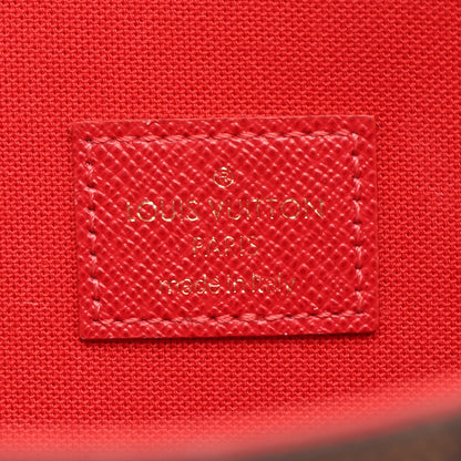 ポシェット フェリシー ダミエエベヌ チェーンウォレット PVC ブラウン ルイヴィトン バッグ LOUIS VUITTON