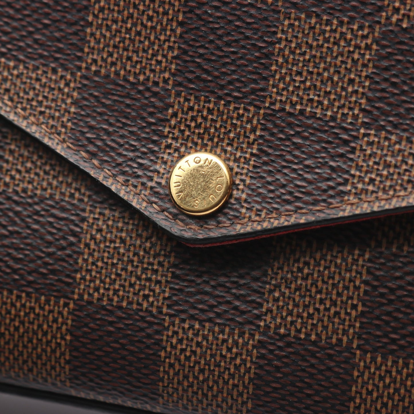 ポシェット フェリシー ダミエエベヌ チェーンウォレット PVC ブラウン ルイヴィトン バッグ LOUIS VUITTON