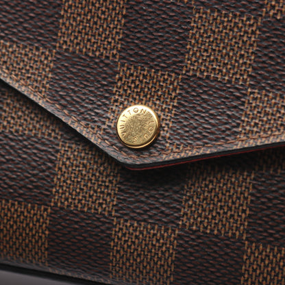 ポシェット フェリシー ダミエエベヌ チェーンウォレット PVC ブラウン ルイヴィトン バッグ LOUIS VUITTON
