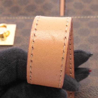マカダム ショルダーバッグ PVC レザー ダークブラウン ブラウン セリーヌ バッグ CELINE