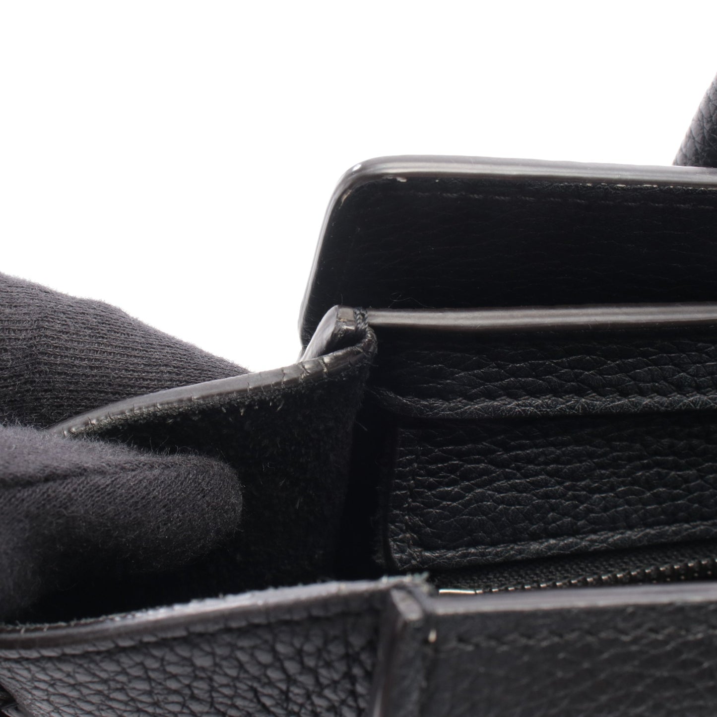 ラゲージ ナノショッパー ハンドバッグ レザー ブラック 2WAY セリーヌ バッグ CELINE