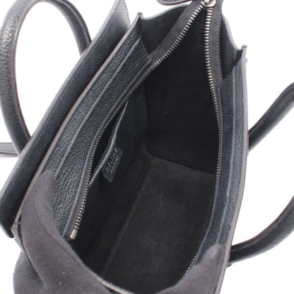 ラゲージ ナノショッパー ハンドバッグ レザー ブラック 2WAY セリーヌ バッグ CELINE