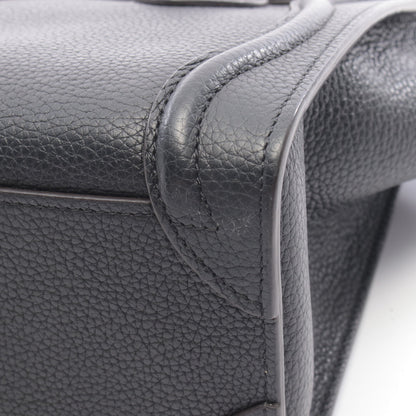ラゲージ ナノショッパー ハンドバッグ レザー ブラック 2WAY セリーヌ バッグ CELINE