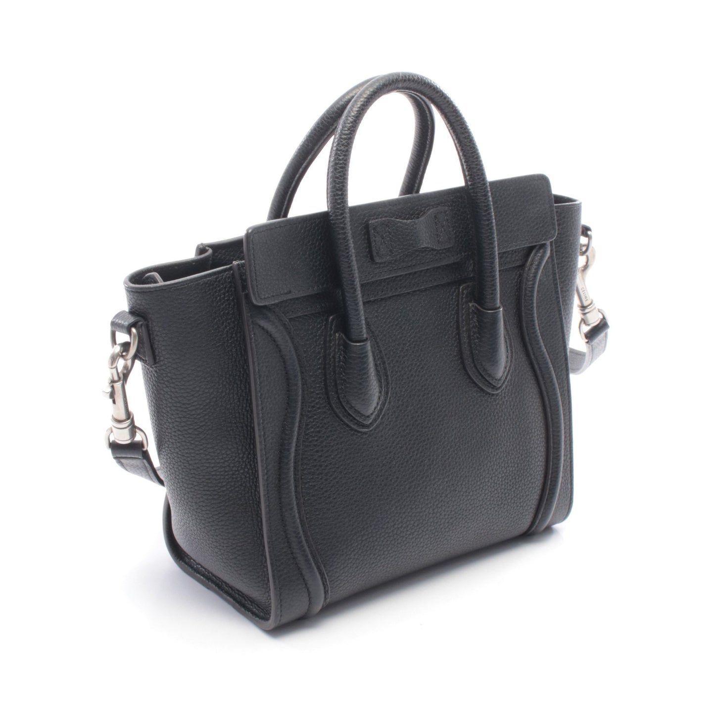 ラゲージ ナノショッパー ハンドバッグ レザー ブラック 2WAY セリーヌ バッグ CELINE
