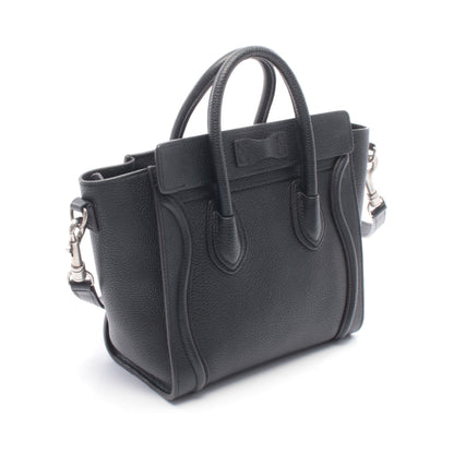 ラゲージ ナノショッパー ハンドバッグ レザー ブラック 2WAY セリーヌ バッグ CELINE