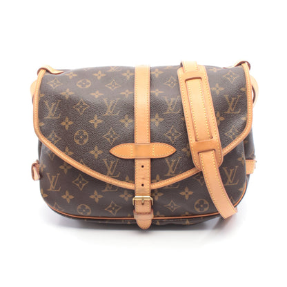 ソミュール30 モノグラム ショルダーバッグ PVC レザー ブラウン ルイヴィトン バッグ LOUIS VUITTON