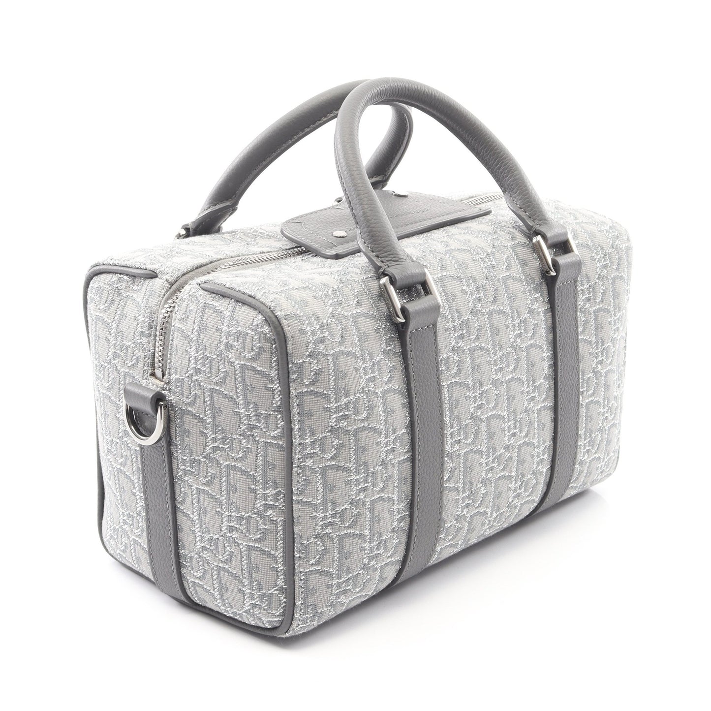 LINGOT26 ランゴ オブリーク ハンドバッグ キャンバス レザー グレー 2WAY クリスチャンディオール バッグ Christian Dior