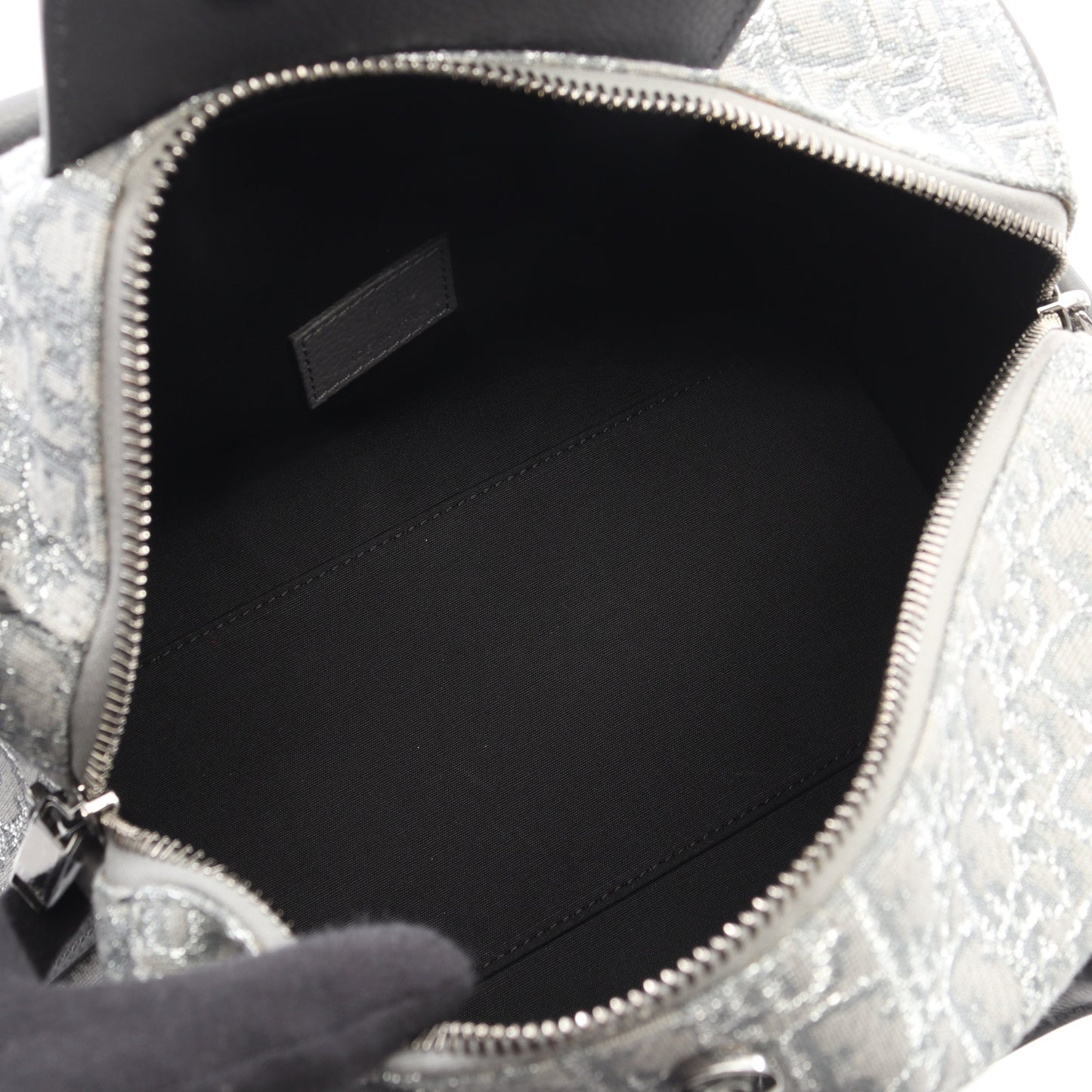 LINGOT26 ランゴ オブリーク ハンドバッグ キャンバス レザー グレー 2WAY クリスチャンディオール バッグ Christian Dior