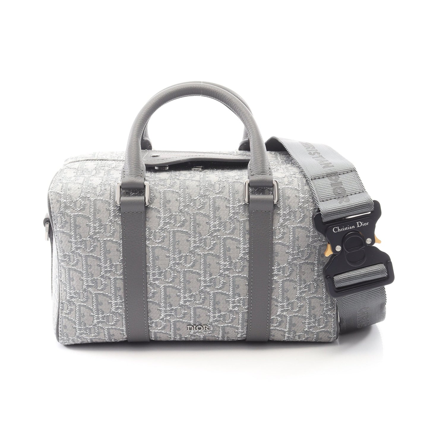 LINGOT26 ランゴ オブリーク ハンドバッグ キャンバス レザー グレー 2WAY クリスチャンディオール バッグ Christian Dior