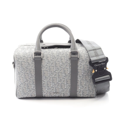 LINGOT26 ランゴ オブリーク ハンドバッグ キャンバス レザー グレー 2WAY クリスチャンディオール バッグ Christian Dior