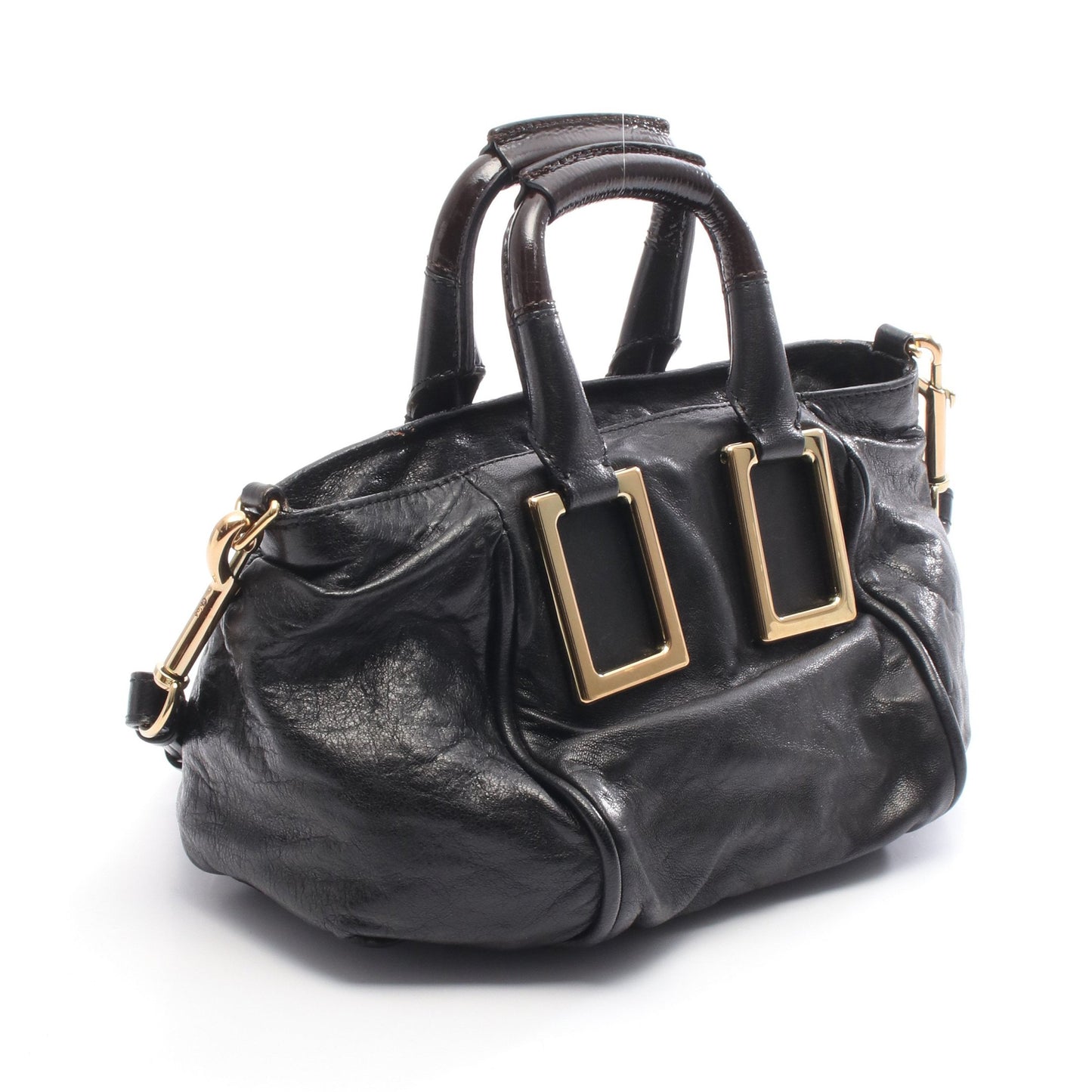 エテル ハンドバッグ レザー ブラック 2WAY クロエ バッグ Chloe