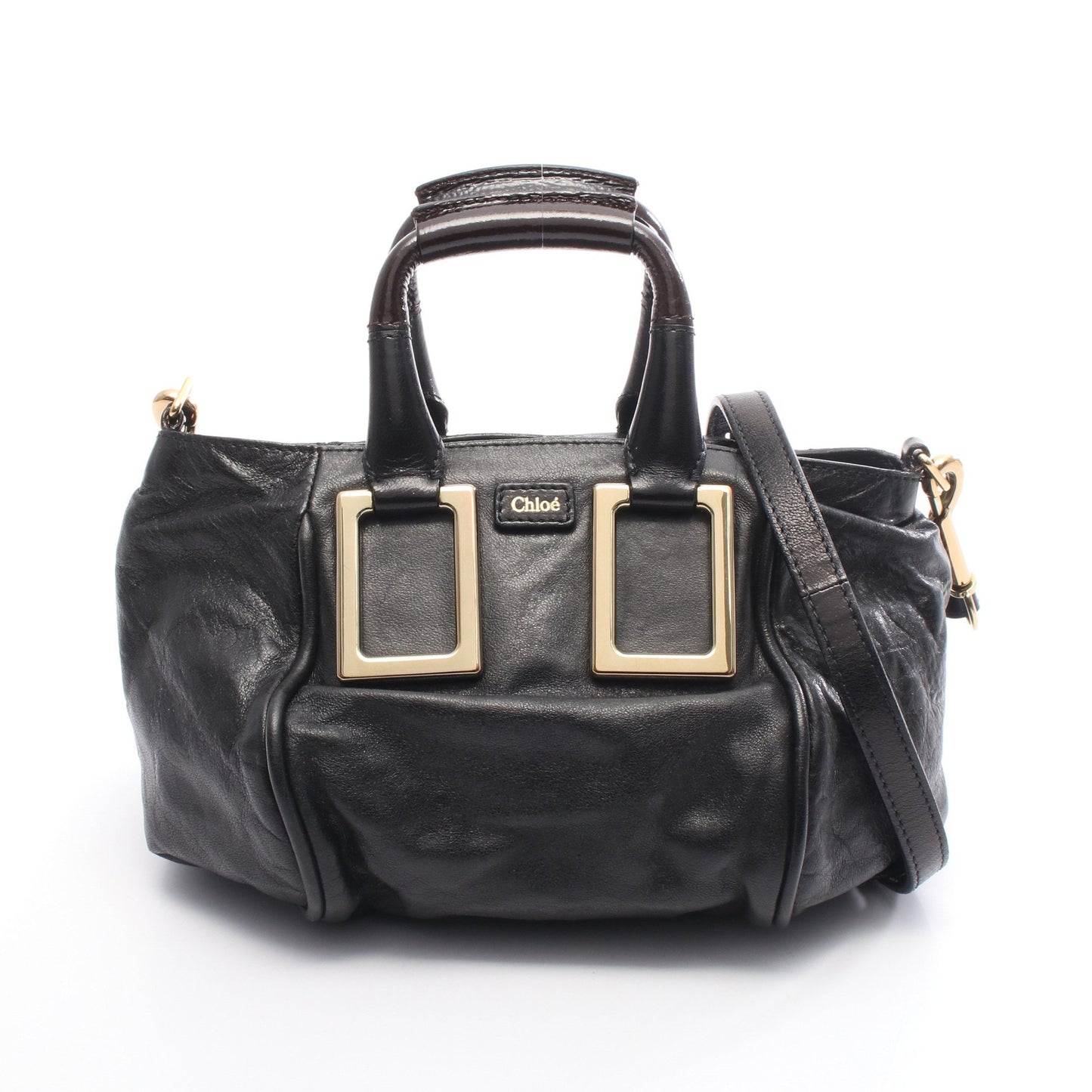 エテル ハンドバッグ レザー ブラック 2WAY クロエ バッグ Chloe