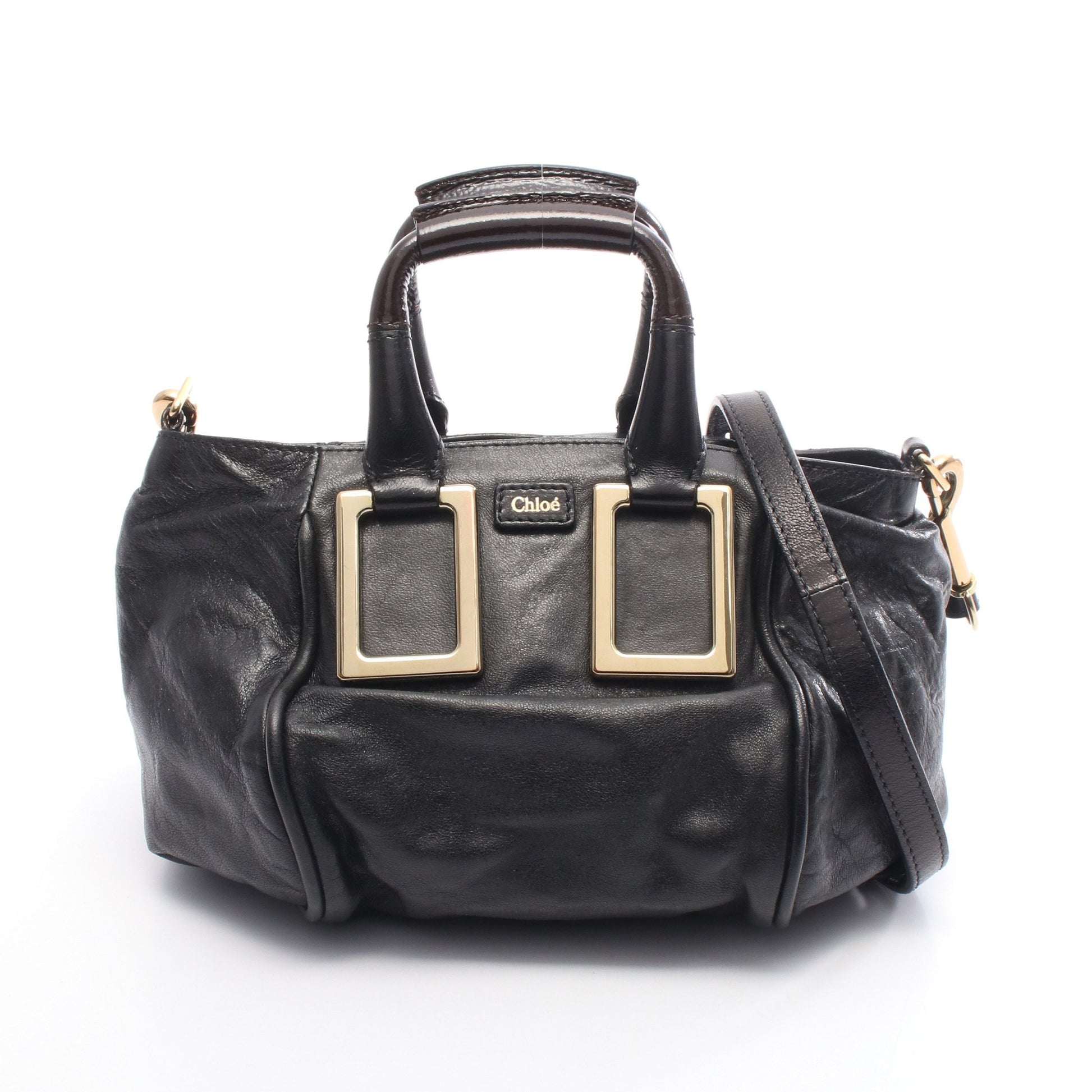 エテル ハンドバッグ レザー ブラック 2WAY クロエ バッグ Chloe