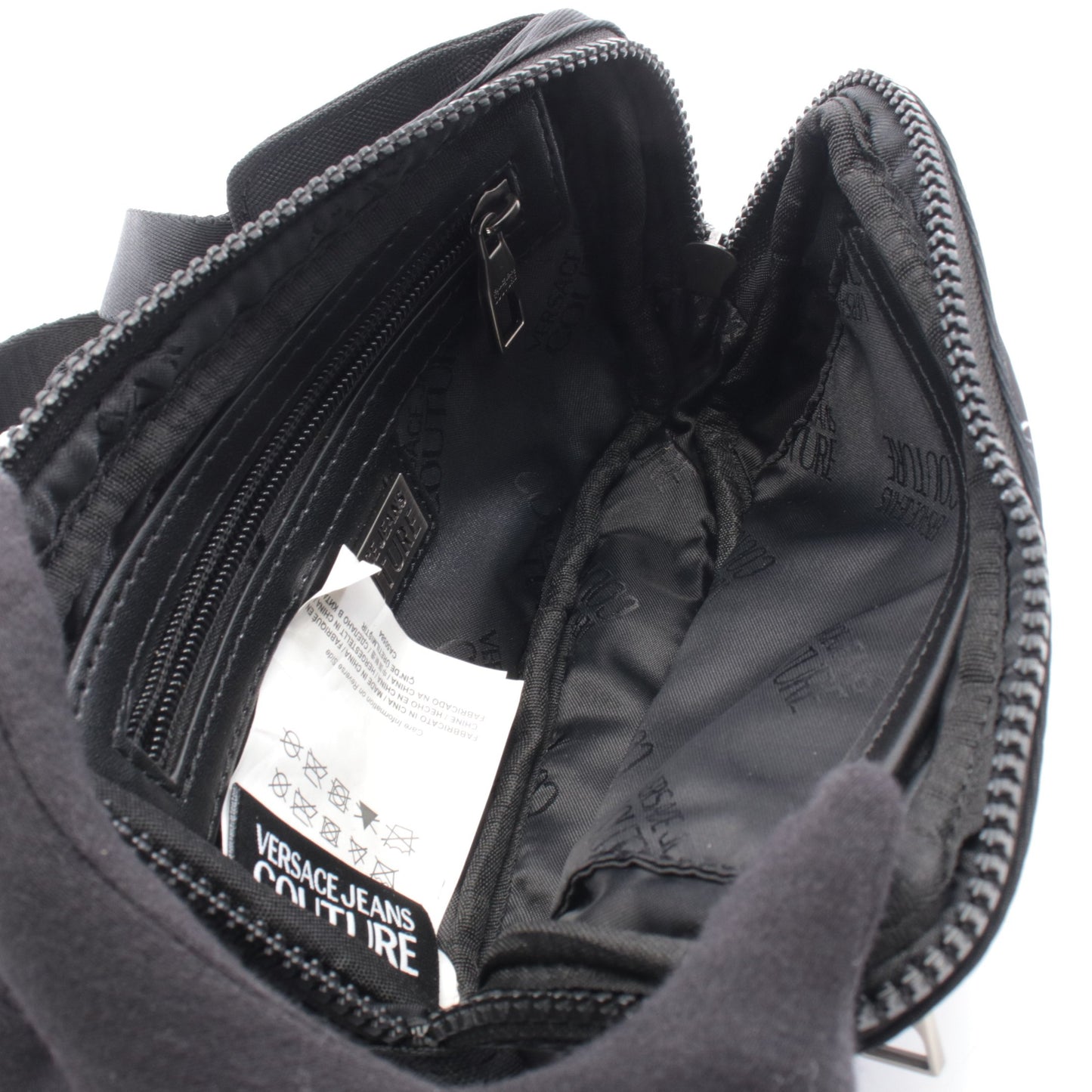 ベルトバッグ ウエストバッグ ナイロン ブラック ホワイト ヴェルサーチジーンズクチュール バッグ Versace Jeans Couture