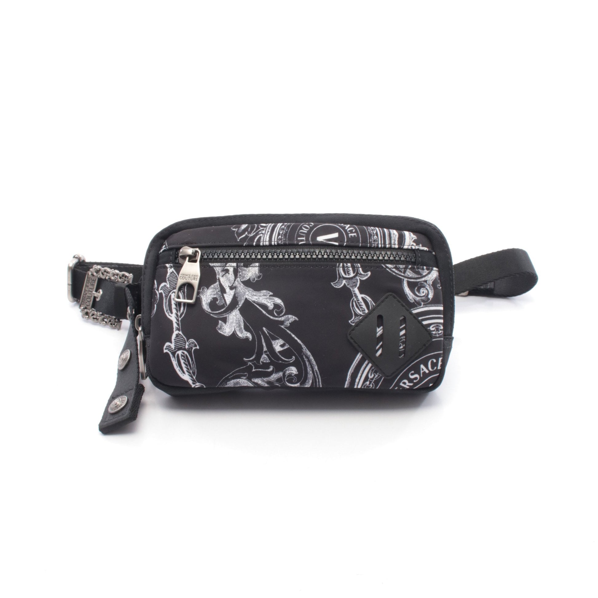 ベルトバッグ ウエストバッグ ナイロン ブラック ホワイト ヴェルサーチジーンズクチュール バッグ Versace Jeans Couture
