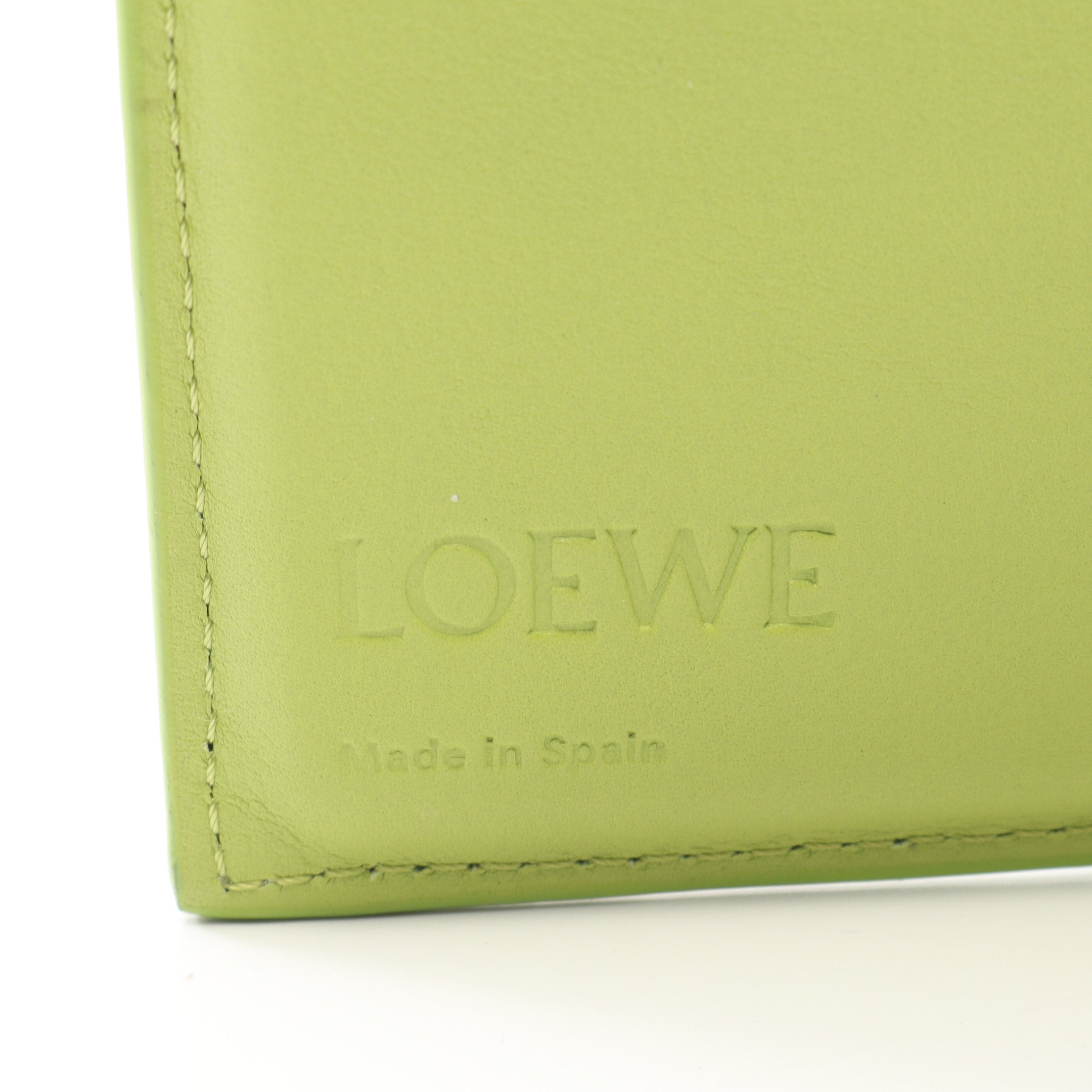 ☆箱付美品☆ロエベ 財布 アナグラム トライフォールドウォレット イエロー 黄色 LOEWE アナグラム トライフォールドウォレット 三つ折り 財布