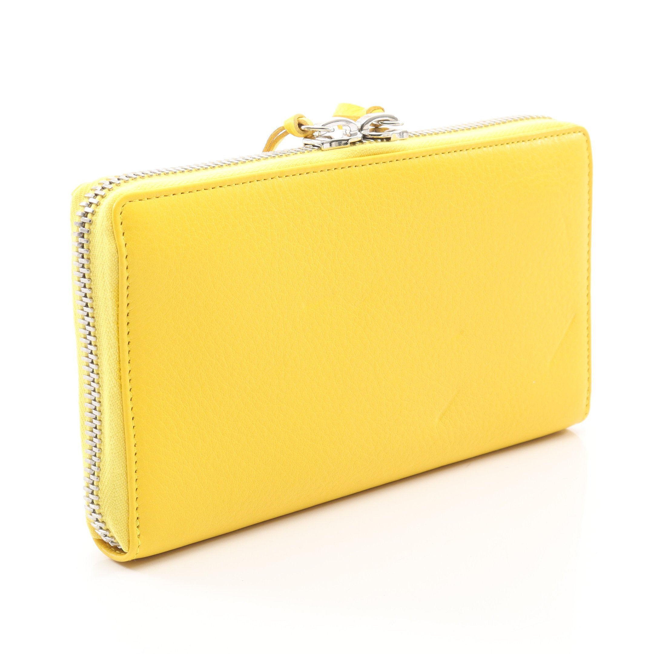 ✨希少カラー✨BALENCIAGA エブリデイ コンチネンタル ウォレット 美品 ペーパー コンチネンタルウォレット ラウンドファスナー長財布 レザー