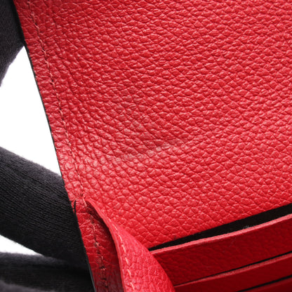 ポルトフォイユメティス アンプラント スカーレット 二つ折り長財布 レザー レッド ルイヴィトン 財布・小物 LOUIS VUITTON
