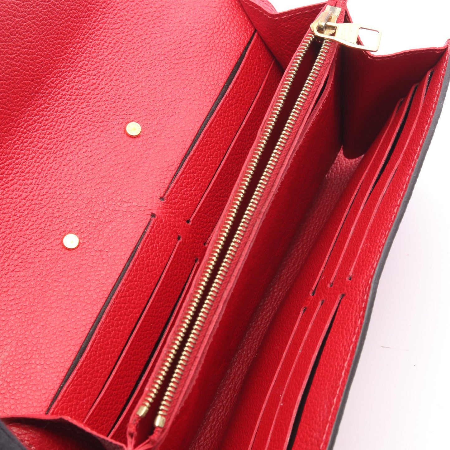 ポルトフォイユメティス アンプラント スカーレット 二つ折り長財布 レザー レッド ルイヴィトン 財布・小物 LOUIS VUITTON