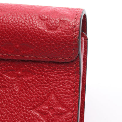 ポルトフォイユメティス アンプラント スカーレット 二つ折り長財布 レザー レッド ルイヴィトン 財布・小物 LOUIS VUITTON