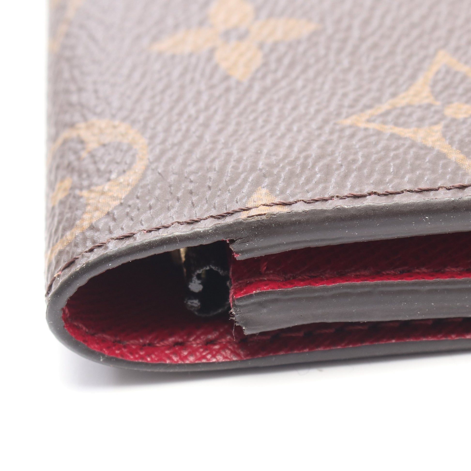 ポルトフォイユ エミリー モノグラム フューシャ 二つ折り長財布 PVC 