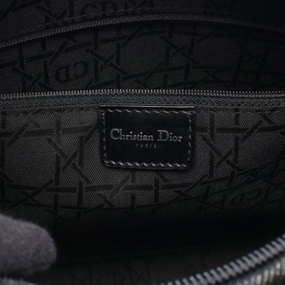 レディディオール ラージ カナージュ ハンドバッグ デニム レザー ブラック クリスチャンディオール バッグ Christian Dior