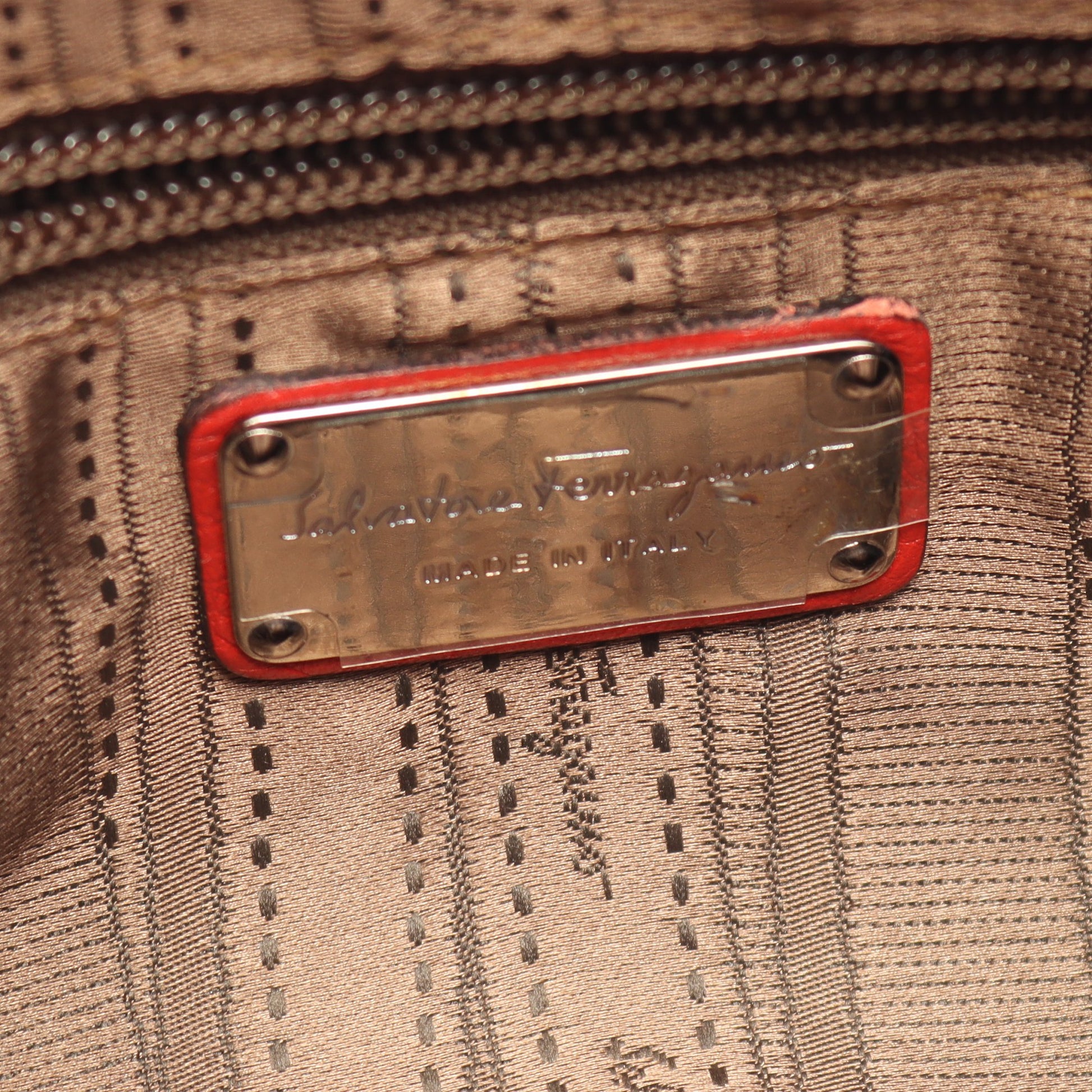 マリッサ ガンチーニ ハンドバッグ レザー レッド サルヴァトーレフェラガモ バッグ Salvatore Ferragamo