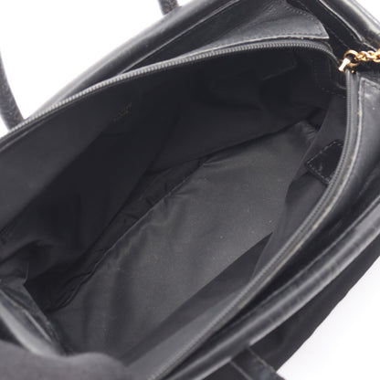 サークルロゴ ハンドバッグ ナイロン レザー ブラック セリーヌ バッグ CELINE