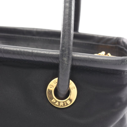サークルロゴ ハンドバッグ ナイロン レザー ブラック セリーヌ バッグ CELINE