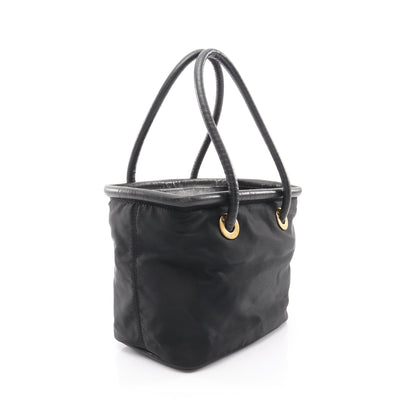 サークルロゴ ハンドバッグ ナイロン レザー ブラック セリーヌ バッグ CELINE