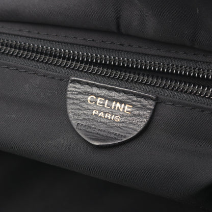 サークルロゴ ハンドバッグ ナイロン レザー ブラック セリーヌ バッグ CELINE