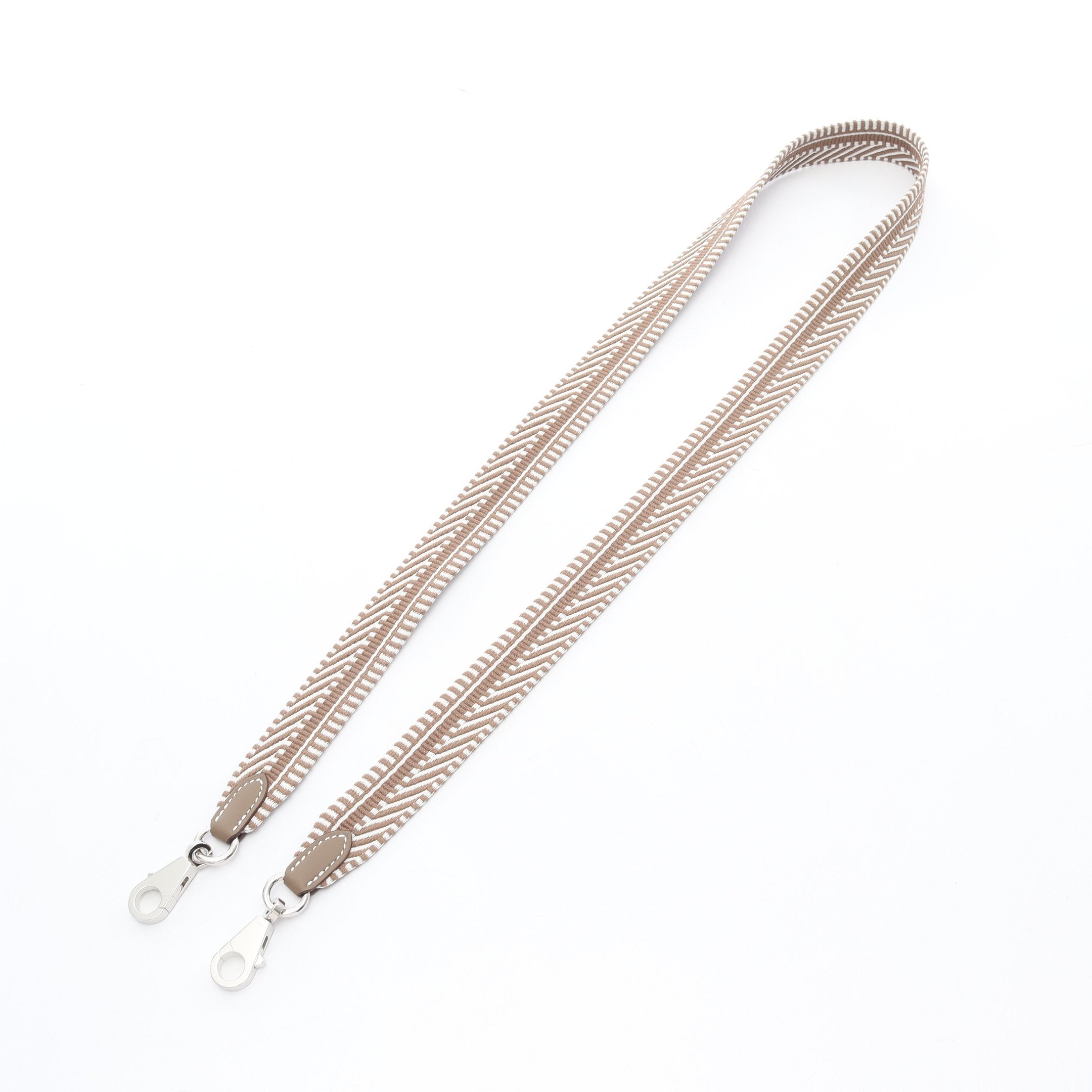 エルメス HERMES バンドリエール サングル カヴァル ショルダーストラップ アクセサリー キャンバス レザー トワル / ヴォースイフト トワル ホワイト レディース グレー系 / ホワイト系 / エトゥープ 【中古】 バンドリエール サングル カヴァル エトゥープ ショルダーストラップ