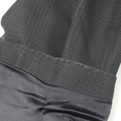 グレンチェック ステンカラーコート ナイロン ブラック エルメス アウター HERMES