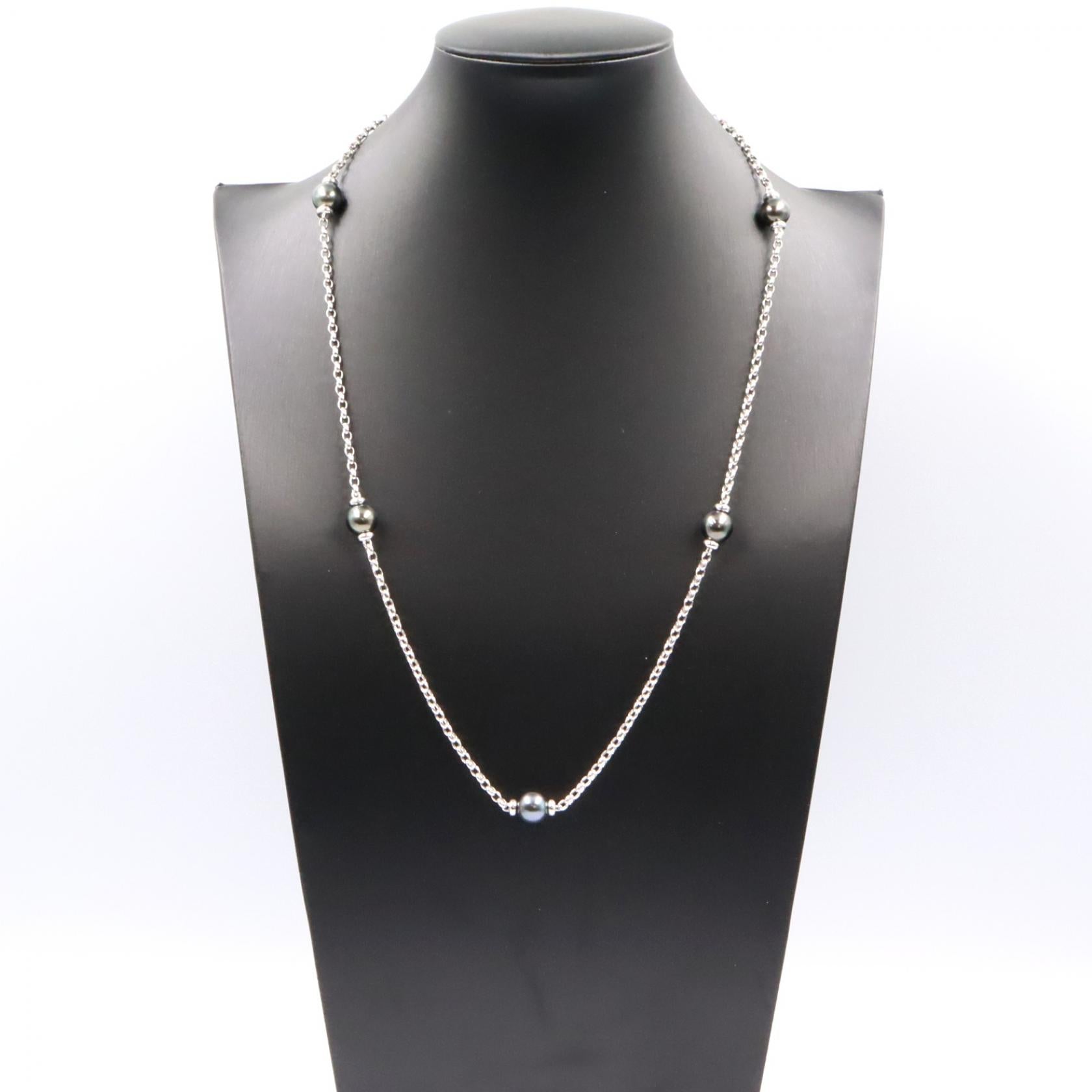 ブラックパール ネックレス ネックレス K18WG ブラックパール ホワイトゴールド ブラック ミキモト アクセサリー MIKIMOTO