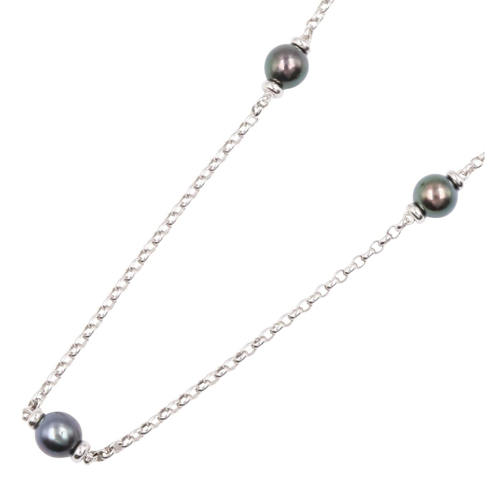 ブラックパール ネックレス ネックレス K18WG ブラックパール ホワイトゴールド ブラック ミキモト アクセサリー MIKIMOTO