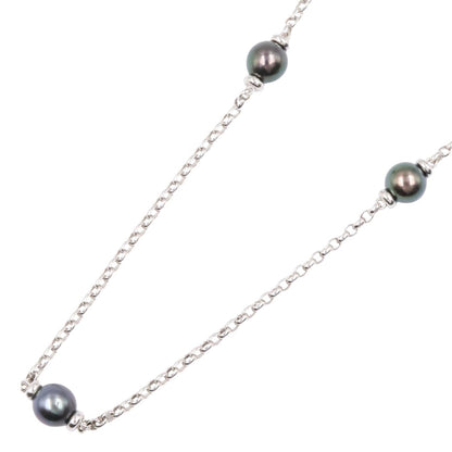 ブラックパール ネックレス ネックレス K18WG ブラックパール ホワイトゴールド ブラック ミキモト アクセサリー MIKIMOTO