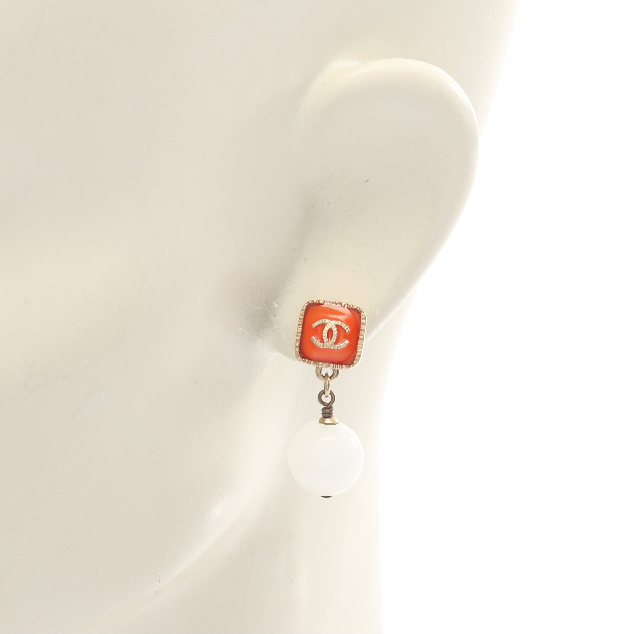 中古・古着通販CHANEL シャネル　CHANEL    ココマーク　オレンジ&イエローピアス (シャネル) ココマーク ピアス オレンジ