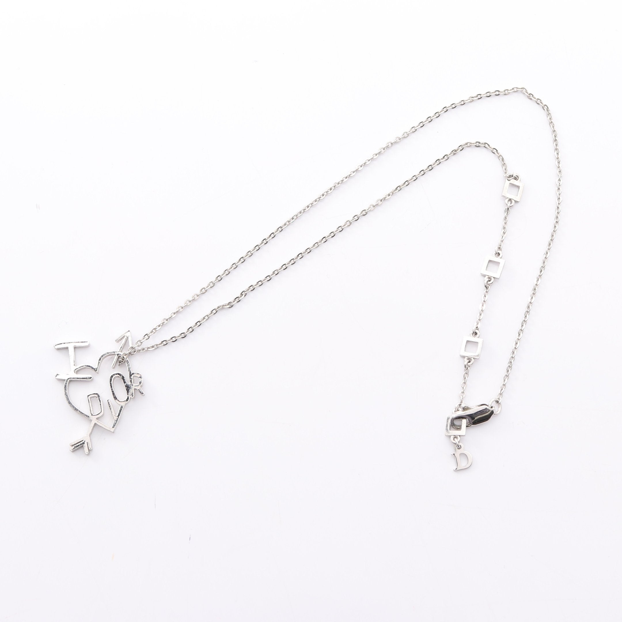 ハート アロー I LOVE DIOR ネックレス シルバー クリスチャン