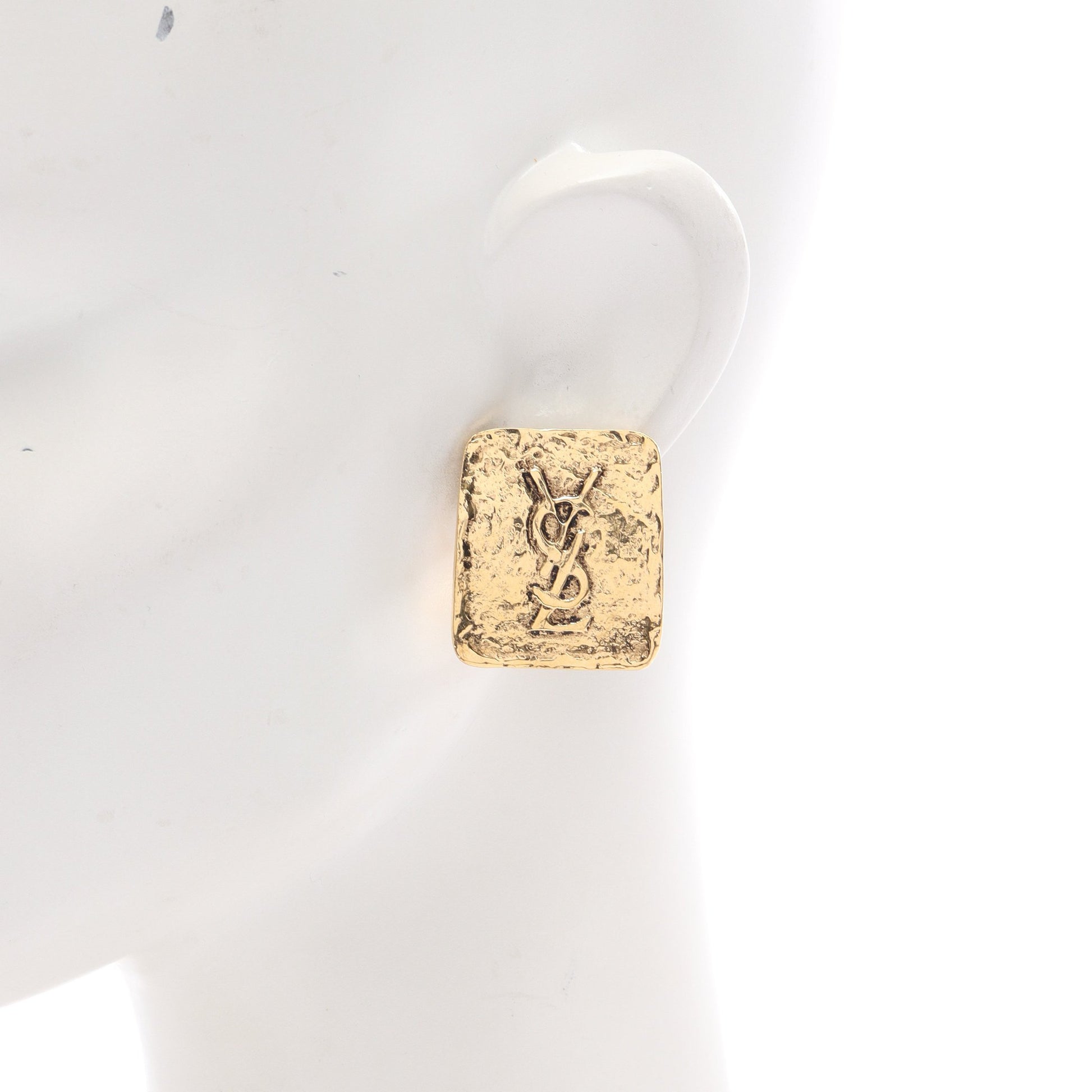 ロゴ イヤリング GP ゴールド イヴサンローラン アクセサリー YVES SAINT LAURENT