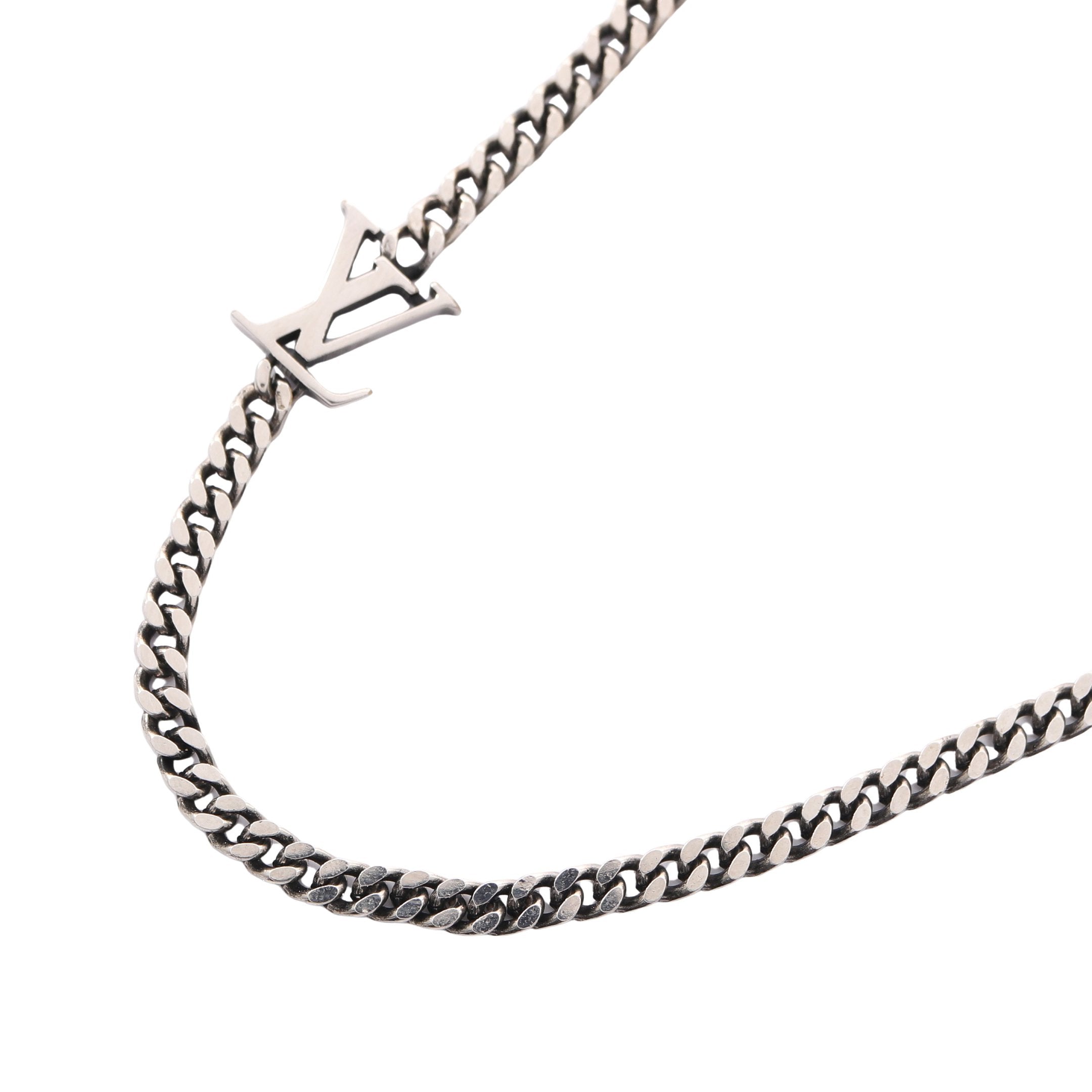 Louis Vuitton シルバーチェーンネックレス LVユアーズ チェーン ネックレス シルバー ルイヴィトン – RECLO