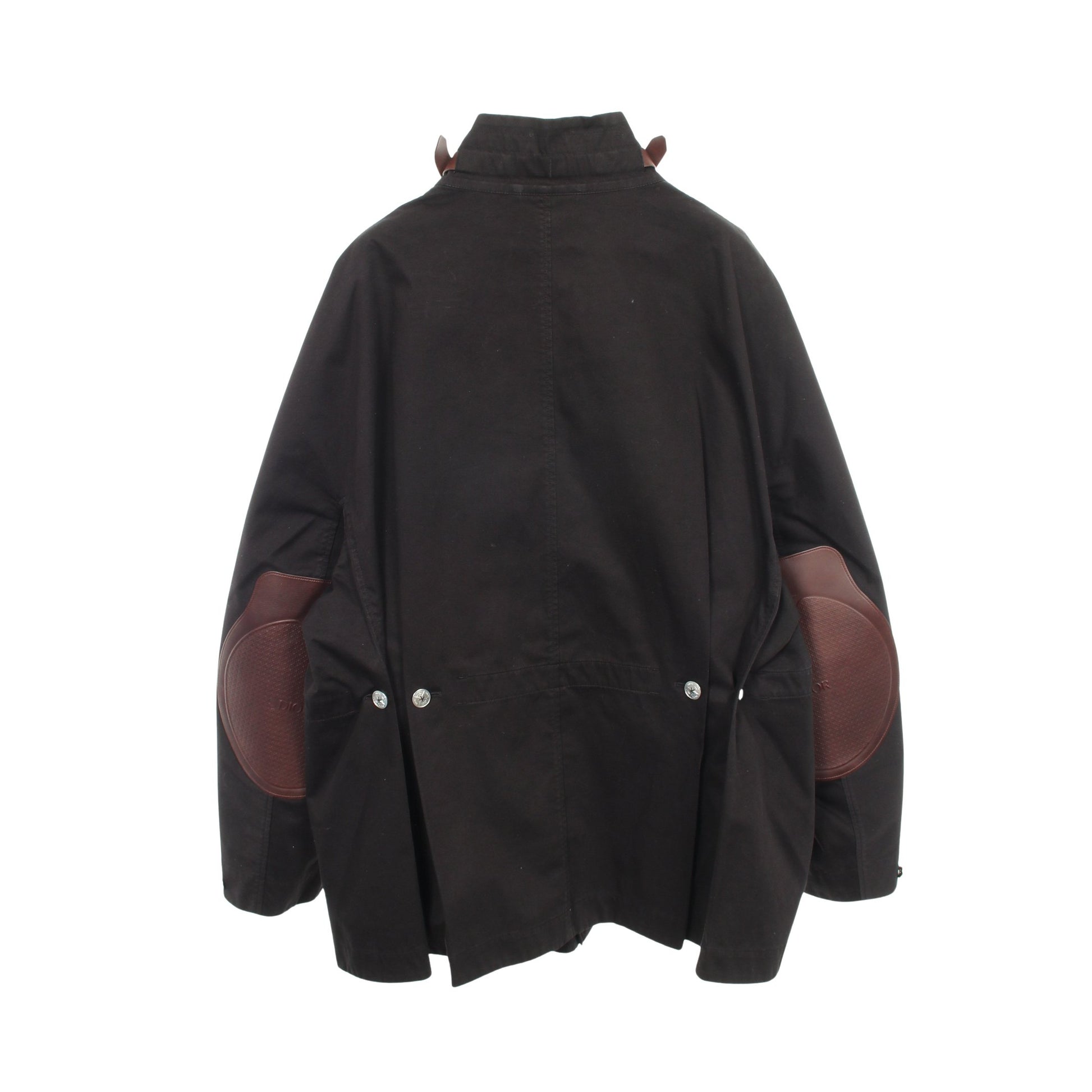 DIOR × Stone Island ジャケット コットン ブラック エルボーパッチ ディオール アウター DIOR