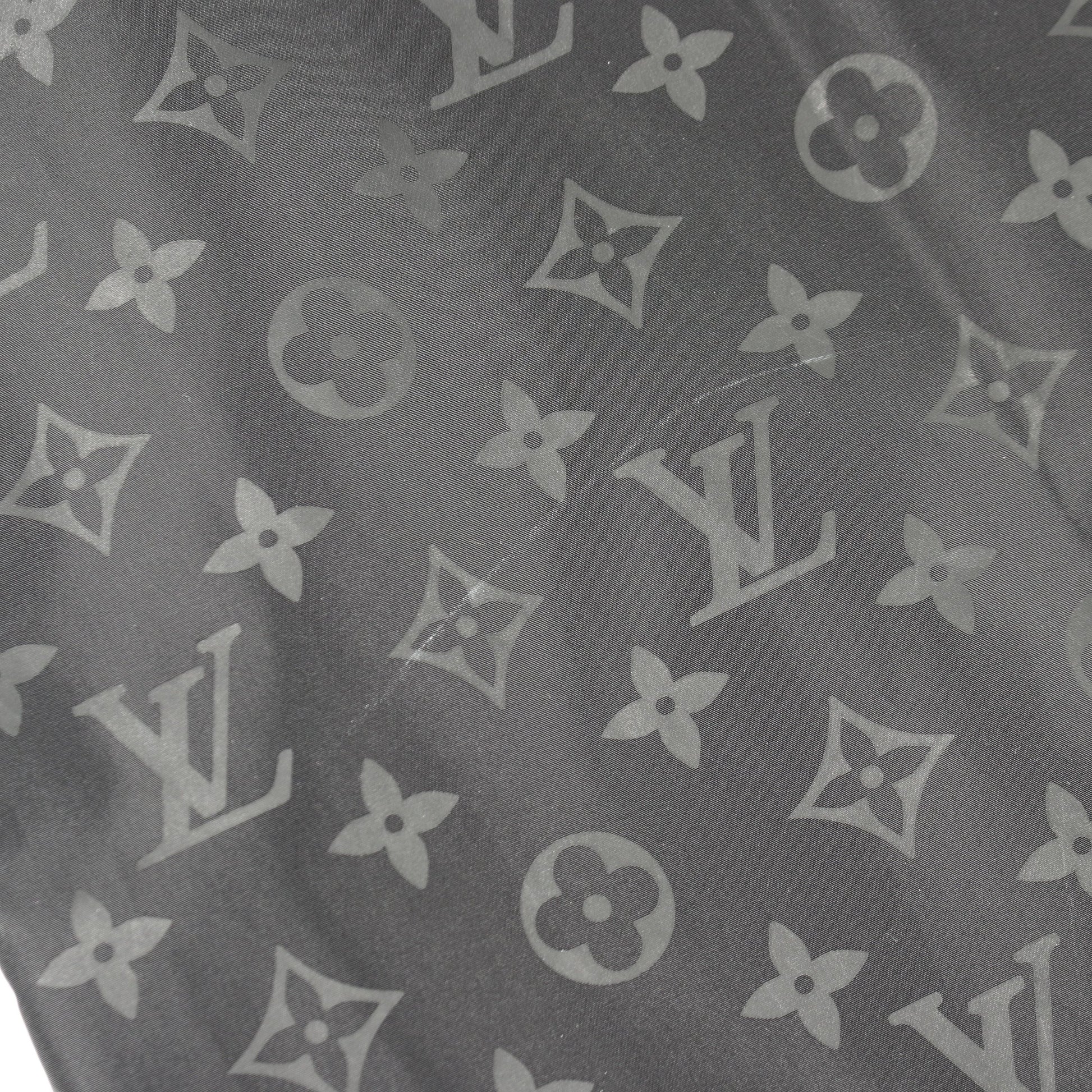 ミッドレングス モノグラムナイロン ウィンドブレーカー コート ナイロン ブラック フード付き ルイヴィトン アウター LOUIS VUITTON