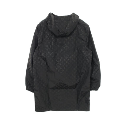 ミッドレングス モノグラムナイロン ウィンドブレーカー コート ナイロン ブラック フード付き ルイヴィトン アウター LOUIS VUITTON