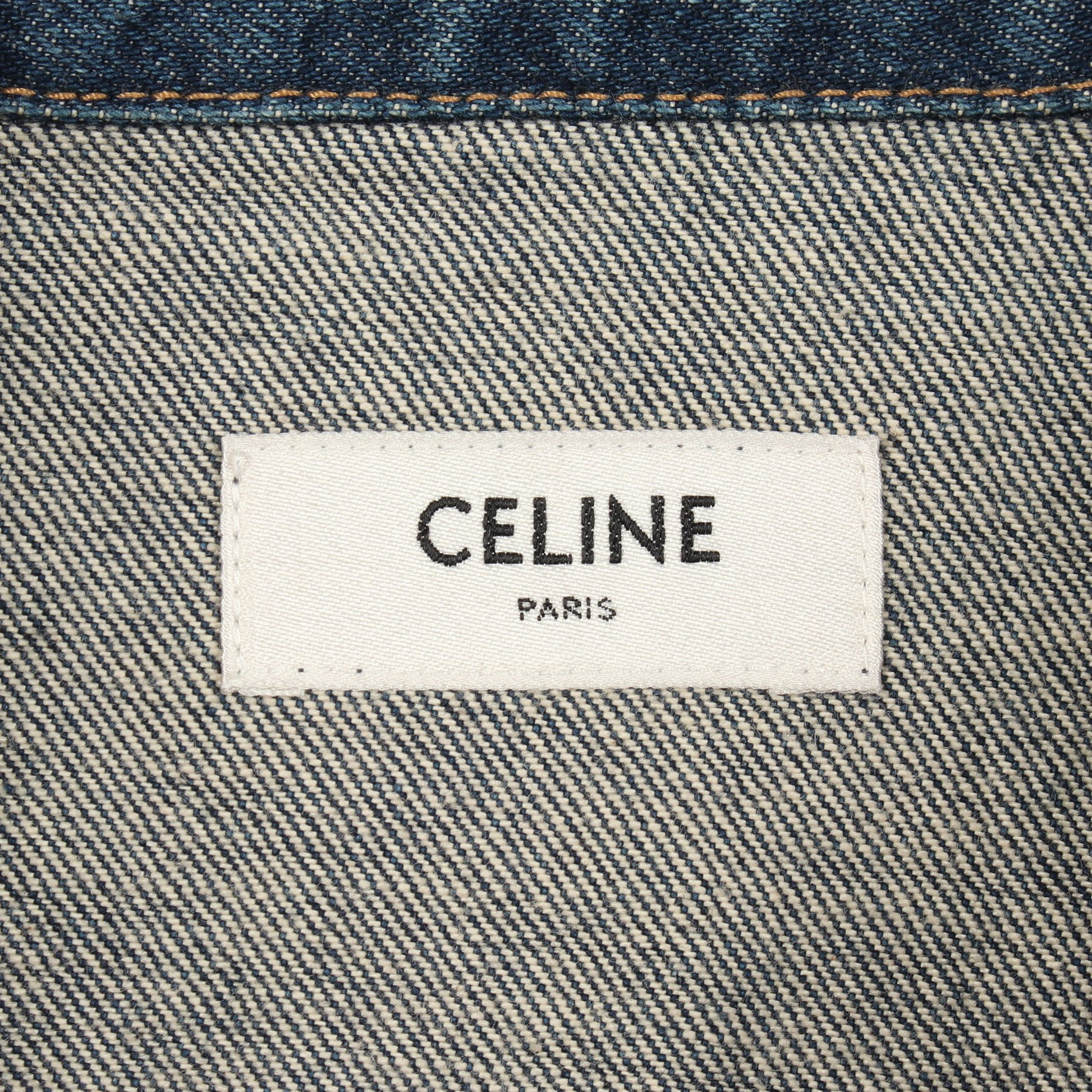 トリオンフ デニムジャケット チェーン コットン インディゴブルー セリーヌ アウター CELINE