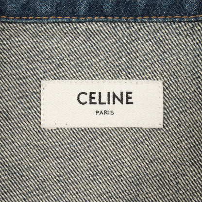 トリオンフ デニムジャケット チェーン コットン インディゴブルー セリーヌ アウター CELINE