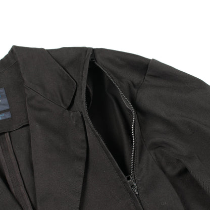 オーバーサイズ テーラードジャケット コットン ブラック レギュレーション ヨウジヤマモト アウター REGULATION Yohji Yamamoto